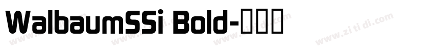 WalbaumSSi Bold字体转换